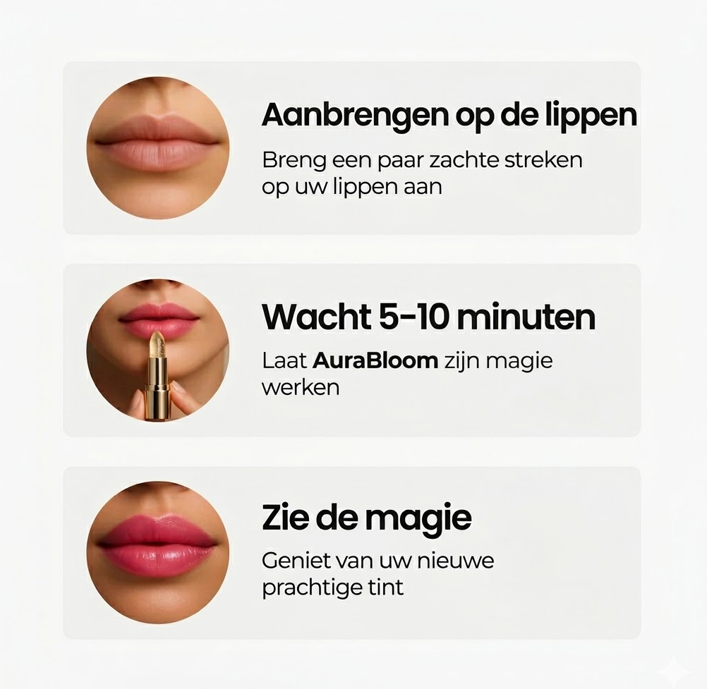 AuraBloom Crystal Elixir | Kleur veranderende lippenstift